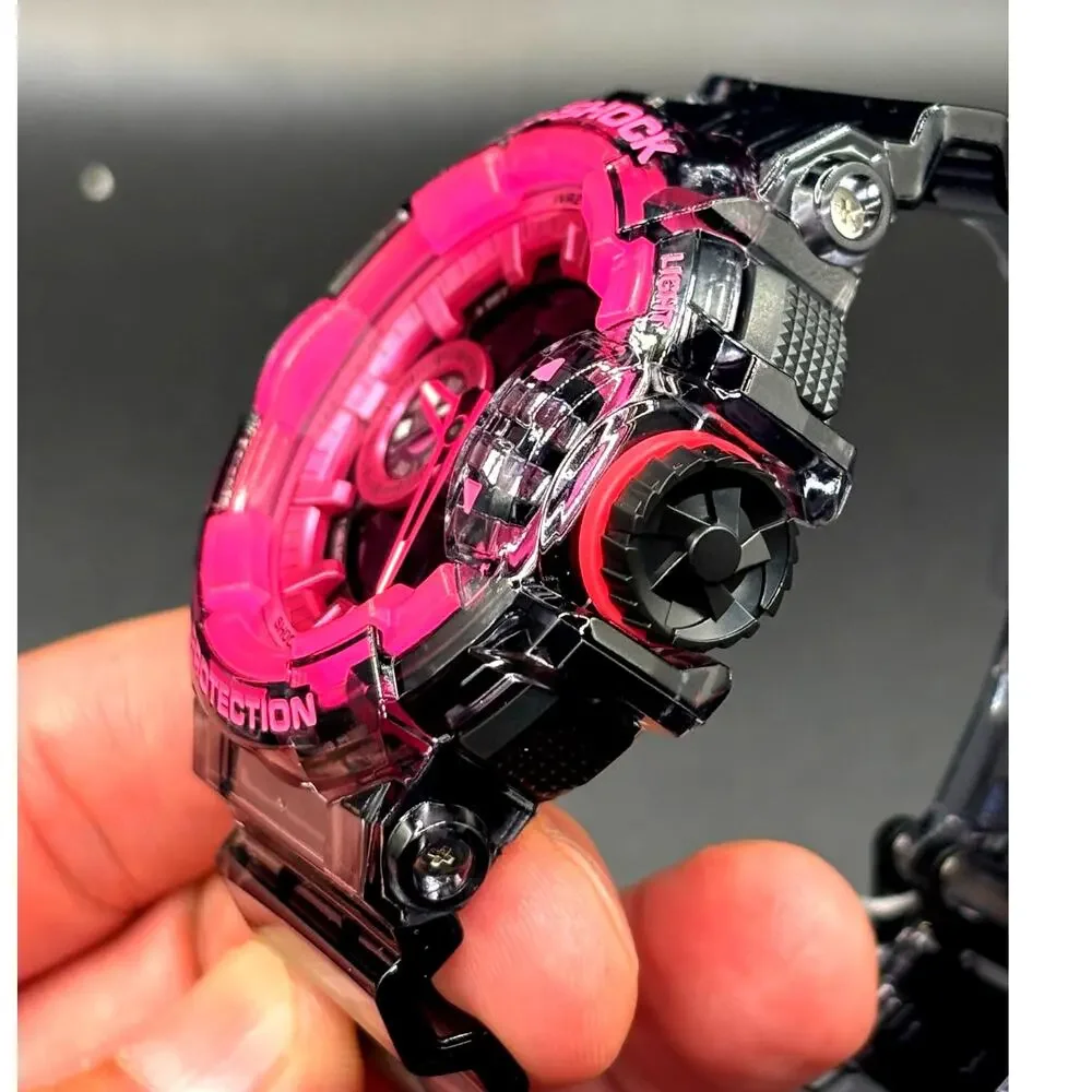 Casio G-Shock GA-400SK-1A4 Clear Pink Skeleton Analog Digital Watch NIBWT